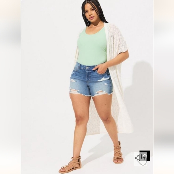 Torrid Crochet Short Sleeve Tie Waist Sweater XL, 2x, 3x NWT - Picture 14 of 16